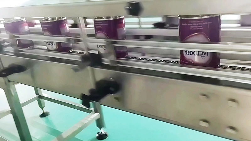 ناقل سلسلة لتبريد علب مسحوق الحليب