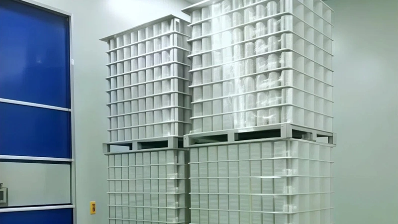 نظام مناولة المواد باستخدام عربة نقل موجهة على القضبان RGV